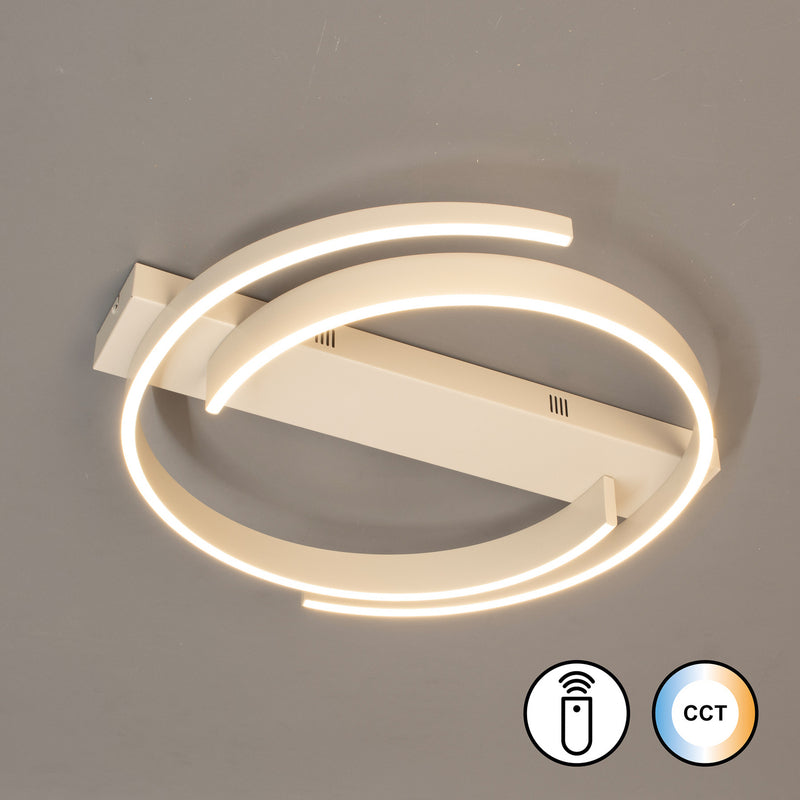 FISCHER & HONSEL Deckenlampe CIRCLY LED Leuchte dimmbar creme Ø56cm - 4003694215688