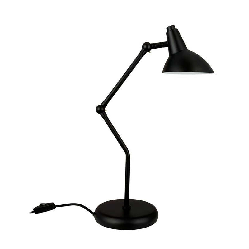 Dyberg Larsen Tischleuchte Tischlampe Vela Schwarz Beleuchtung Lampe GU10 44,7cm - 5704709095248
