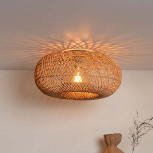 B-Ware GOOD & MOJO Deckenleuchte Arizona LED E27 Bambus Lampe Leuchte natur Ø 50 cm