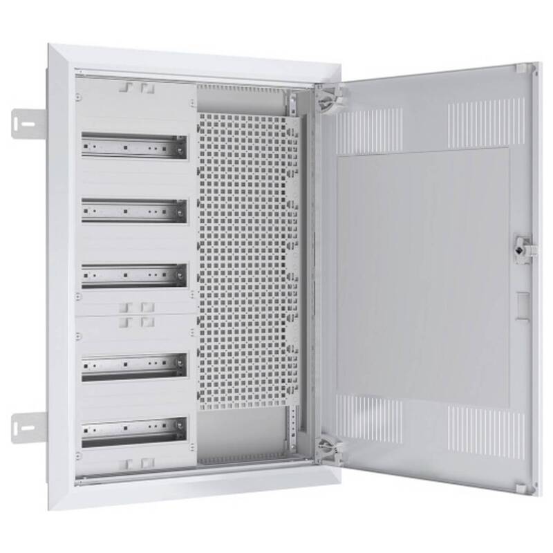 ABN Unterputz-Montageschrank Stahl 24 Teilungen 5 Reihen IP30 weiß 570x850mm - 4015153842946