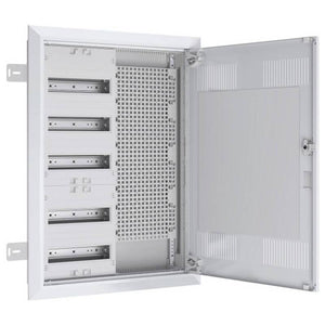 B-Ware ABN Unterputz-Montageschrank Stahl 24 Teilungen 5 Reihen IP30 weiß 570x850mm