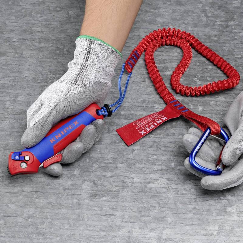 Knipex Abmantelungsmesser mit Gleitschuh und Ratschenfunktion Rundkabel 7 mm - 4003773089902