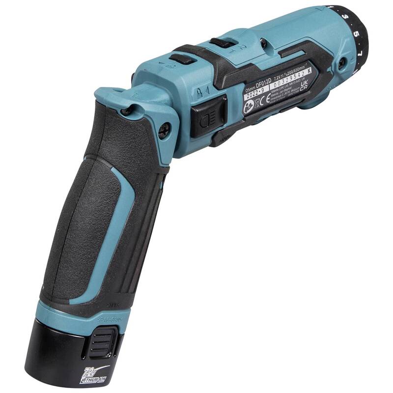 Makita Akku-Knickschrauber DF012DSE 7.2V 1.5Ah Li-Ion 2-Gang inkl. 2 Akkus 530g - 88381838009