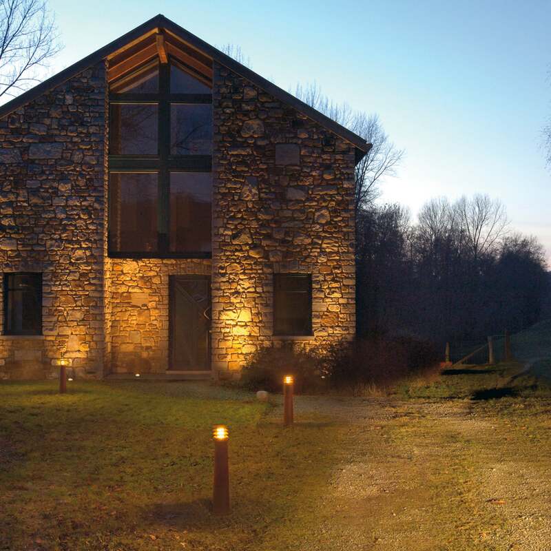 SLV Wegeleuchte Gartenleuchte Rusty LED Pollerleuchte rostfarben Stahl 70cm IP55 - 4024163090162