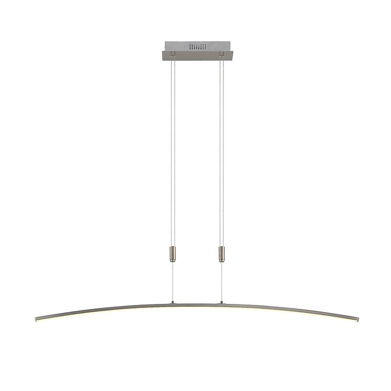 Lindby Hängeleuchte Pendelleuchte Phillie LED dimmbar höhenverstellbar nickel - 4251096587524