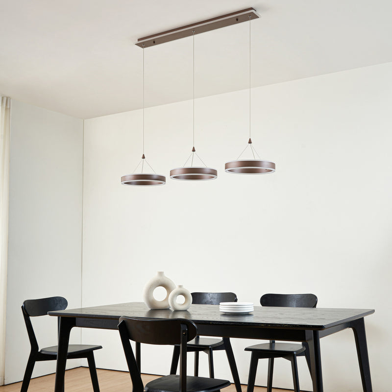 Lucande Pendelleuchte Hängeleuchte LED Kolo braun dimmbar Leuchte Esszimmer789 - 4251911776195