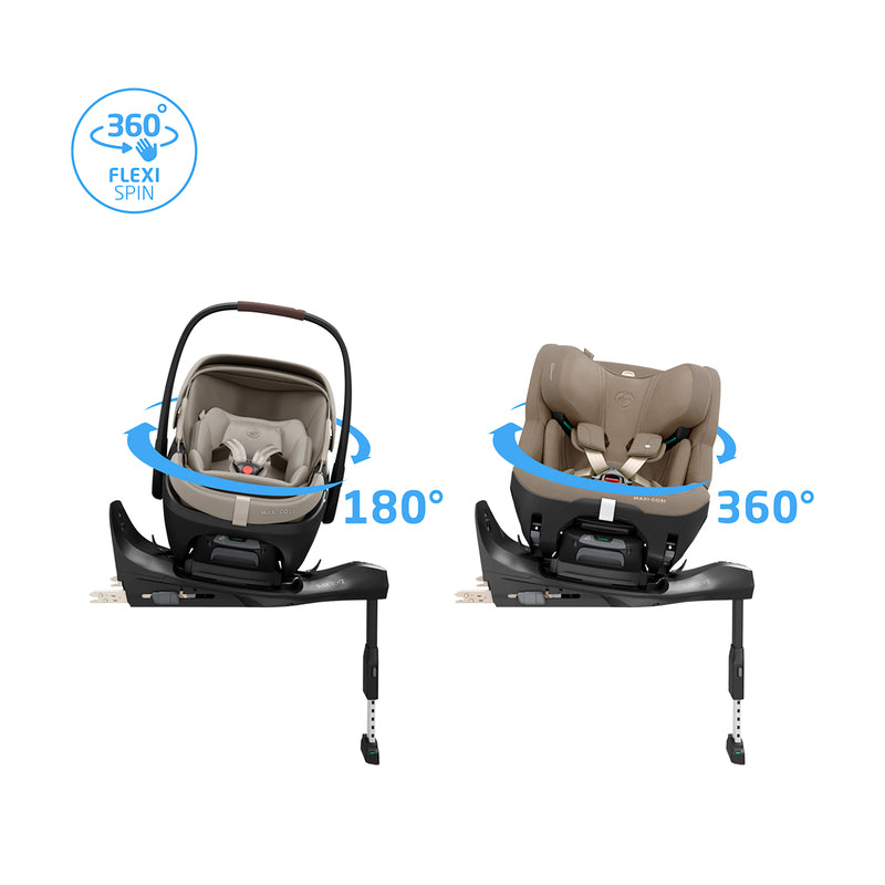 MAXI-COSI Kindersitz FamilyFix Slide Pro Black Autositz 360 Grad Drehfunktion - 8712930022312