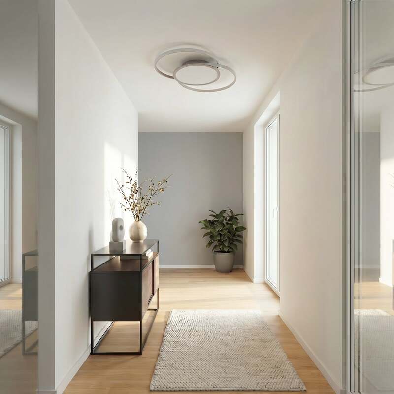 Lucande Deckenlampe Senne LED dimmbar CCT Wandleuchte silber Aluminium Eisen - 4251096597646