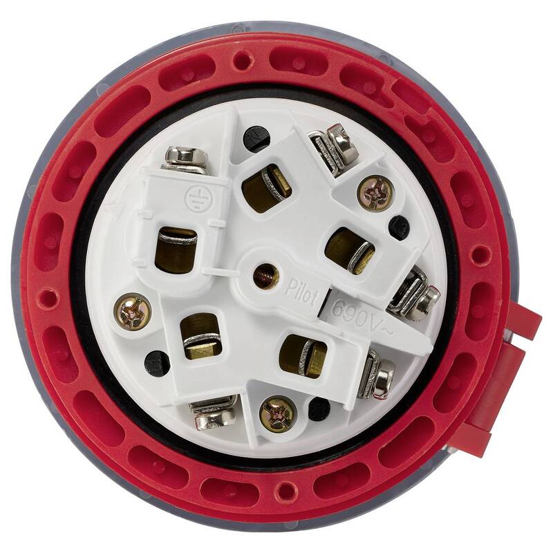 SYGONIX CEE Kupplung Stecker Grau IP67 Pilotkontakt Kunststofffrei 4 STÜCK - 4064161474182