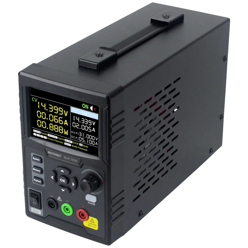 VOLTCRAFT Labornetzteil Netzgerät DLP-1305 Stromversorgung USB Kabel Sicherung - 4064161230412