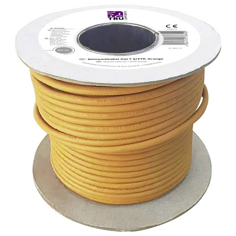 TRU COMPONENTS Netzwerkkabel CAT 7 S/FTP 500m doppelt geschirmt orange - 4064161336831