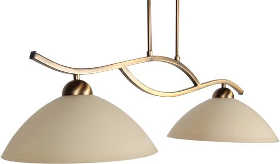 Steinhauer Pendelleuchte Hängeleuchte Anthea 2-flammig LED dimmbar bronze creme - 8712746180206