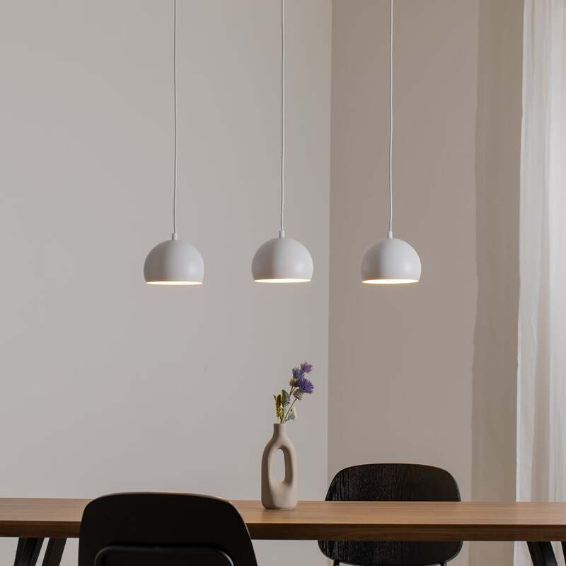 Euluna Hängeleuchte Sool Deckenlampe Pendelleuchte Deckenlicht E27 weiß 3-flg - 5907565912128