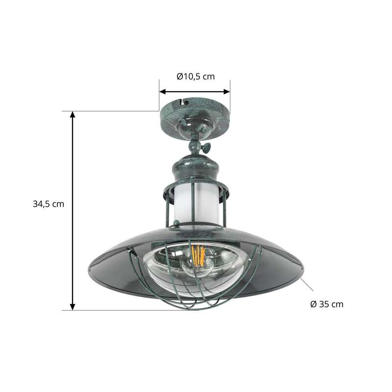 Lindby Deckenlampe Louisanne Deckenlampe Deckenlicht Lampe Industrie Stil Gra710 - 4251096532777