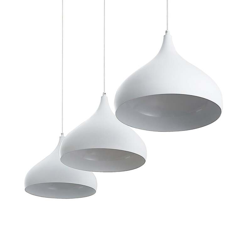 Lindby Pendelleuchte Hängeleuchte Elamira LED Lampe dimmbar weiß 133cm 3-flg - 4251911726596