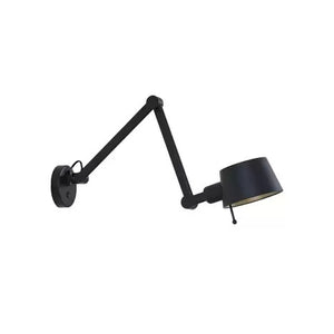 B-Ware Lucande Wandleuchte Silka schwarz Metall 9,5 cm dimmbar E27 IP20