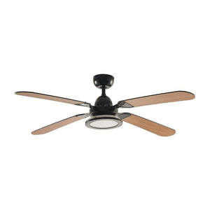B-Ware Lucande Deckenventilator Tedric LED Ventilator schwarz leise 133cm für Räume
