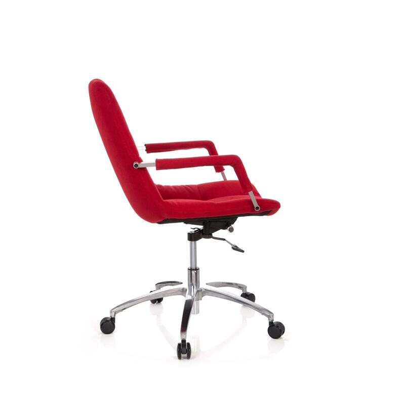 hjh OFFICE Bürostuhl Drehstuhl SARANTO Stoff rot Stuhl Möbel Sessel Sitzmöbel - 4251084658335