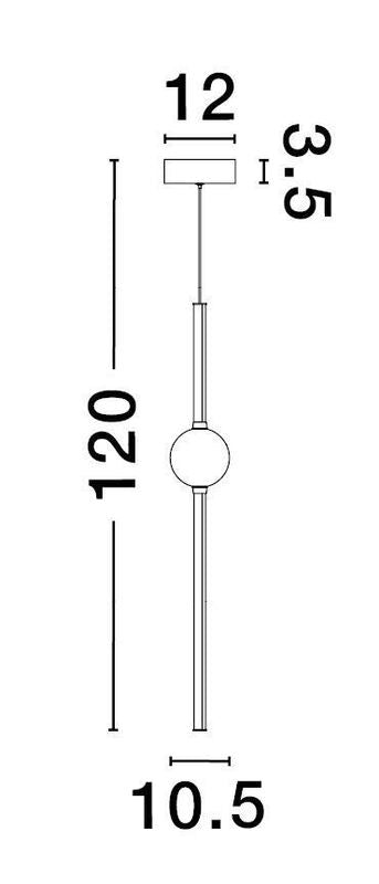 Nova Luce Pendelleuchte Hängeleuchte LED ACROBAT Schwarz Warmweiß dimmbar 13,6 W - 5212017440037