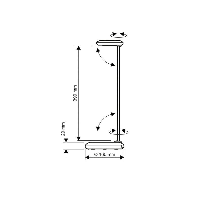 Maul LED Schreibtischleuchte Tischlampe MAULstudy weiß Stahl 49 cm E27 - 4002390093354