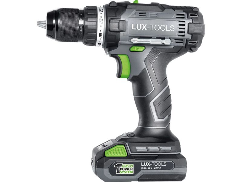 LUX-TOOLS Akku-Maschinen-Set 3-in-1 A-BS-20 A-ST-20 A-WS-20/115A mit Tasche 20V - 4007873805981