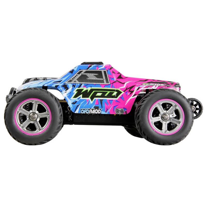 Amewi RC Einsteiger Modellauto MAX20 Monstertruck 1:20 Allradantrieb blau-pink - 4262500341106