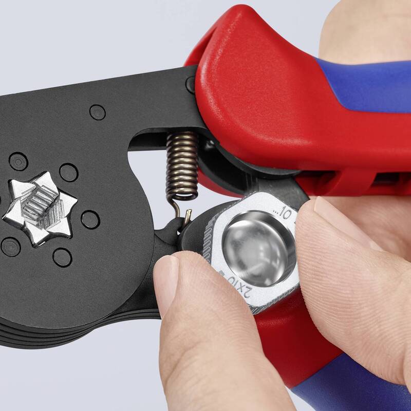 Knipex Crimpzange Aderendhülsen 0,08 bis 16 mm² Crimpwerkzeug 180mm brüniert - 4003773041474