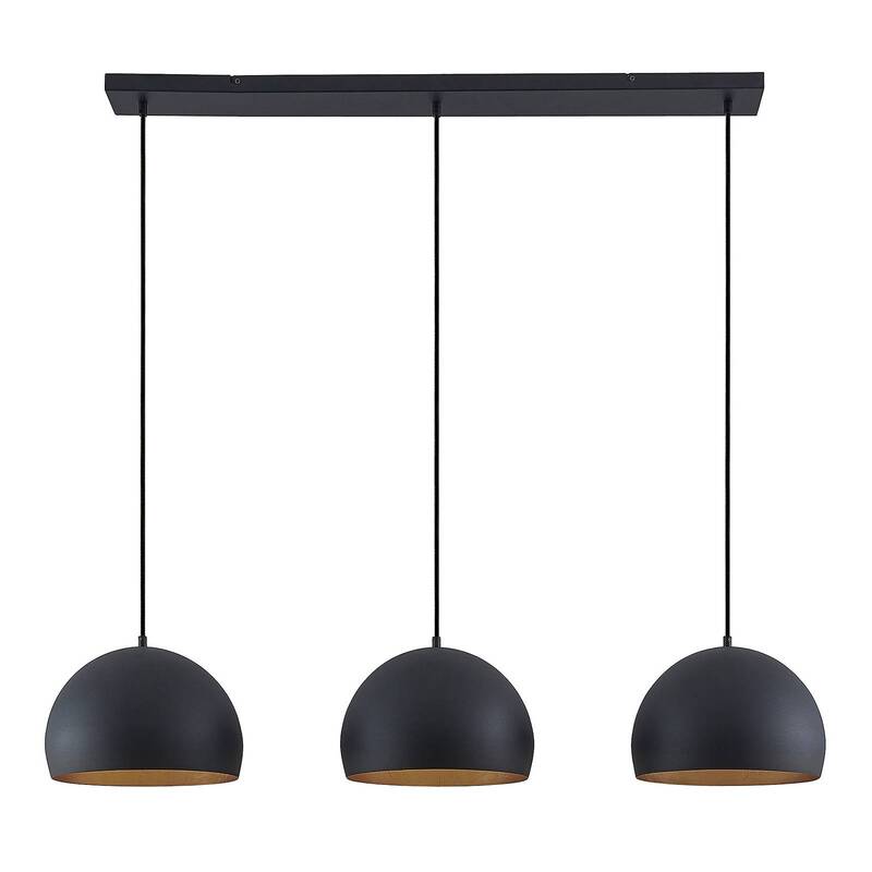 Lindby Tarjei Pendelleuchte Hängeleuchte Deckenlampe Leuchte 120cm schwarz-gold - 4251911703306