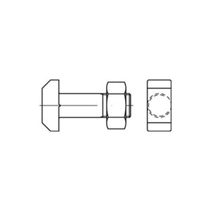 B-Ware Reyher Hammerschraube Schraube Din261 Hammerkopfschraube M12x60 Mutter 10 Stück