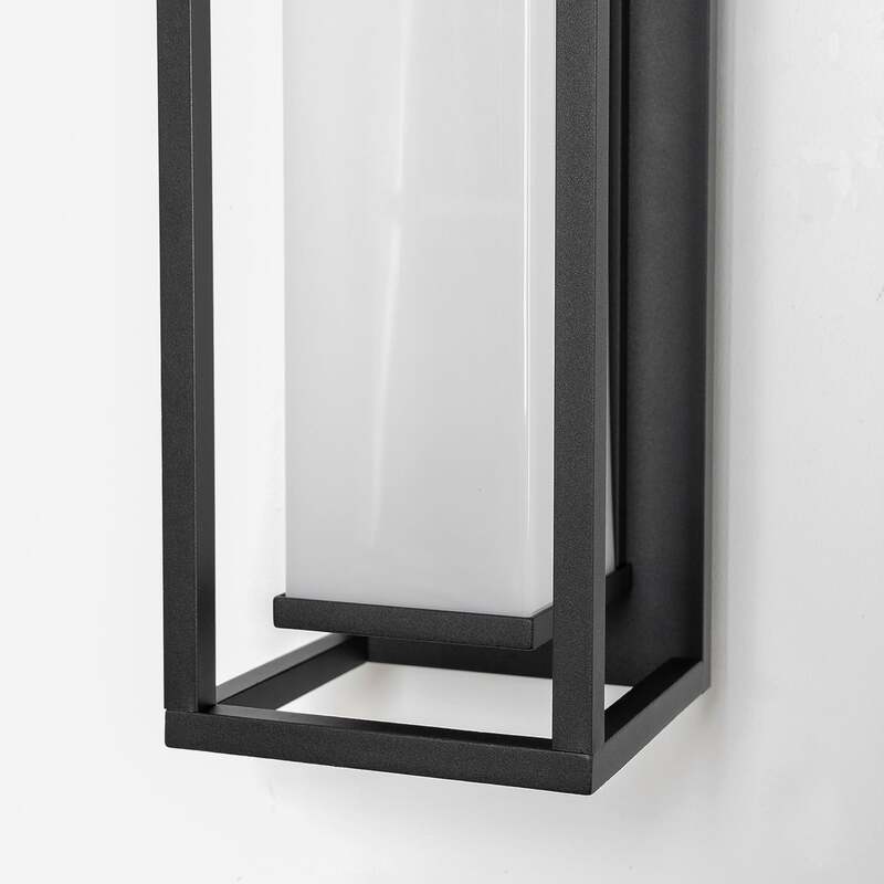 Lucande Außenwandleuchte Banetti LED Gartenleuchte schwarz 50cm IP54 Aluminium - 4251911743197