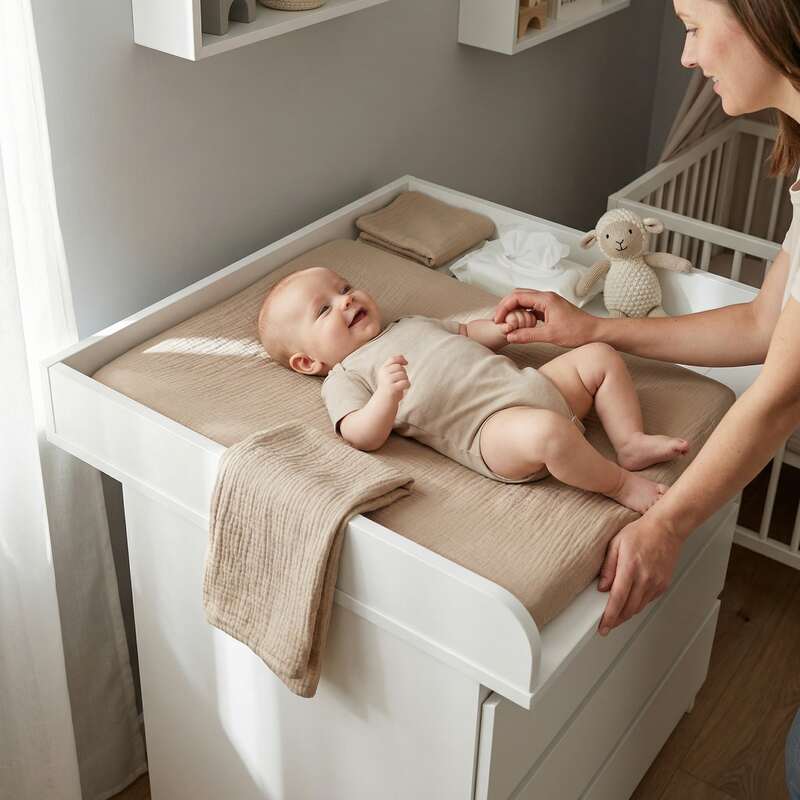Little One Wickelaufsatz Wickelstation für Ikea MALM Hemnes NORDLI weiß sicher - 4002840012942
