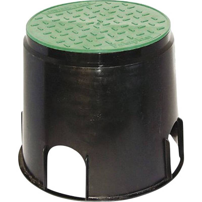 Heitronic Bodeneinbaudose schwarz grün Kabeldose Außenbereich 250x255mm robust - 4002940210354