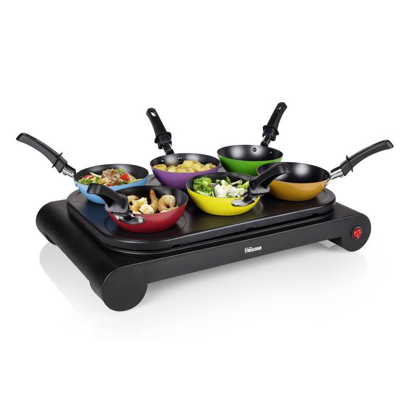 Tristar BP-2827 Wok-Set 1000 W für 6 Personen mit Backplatte und Pfännchen - 8713016028273