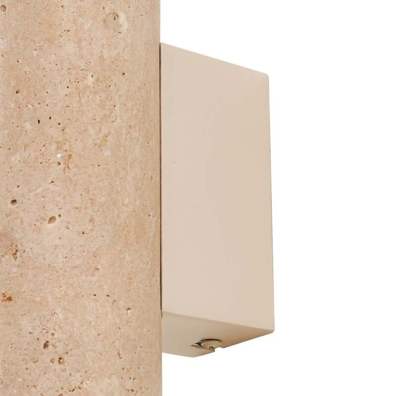 Lucande Wandleuchte Tavira Travertin Beige Up Down dimmbar 7x23x11 cm - 4255830902192