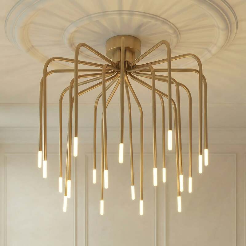 Lucande Deckenlampe Deckenleuchte Ariadne LED Lampe dimmbar gold Ø57cm 3000K - 4255830906688
