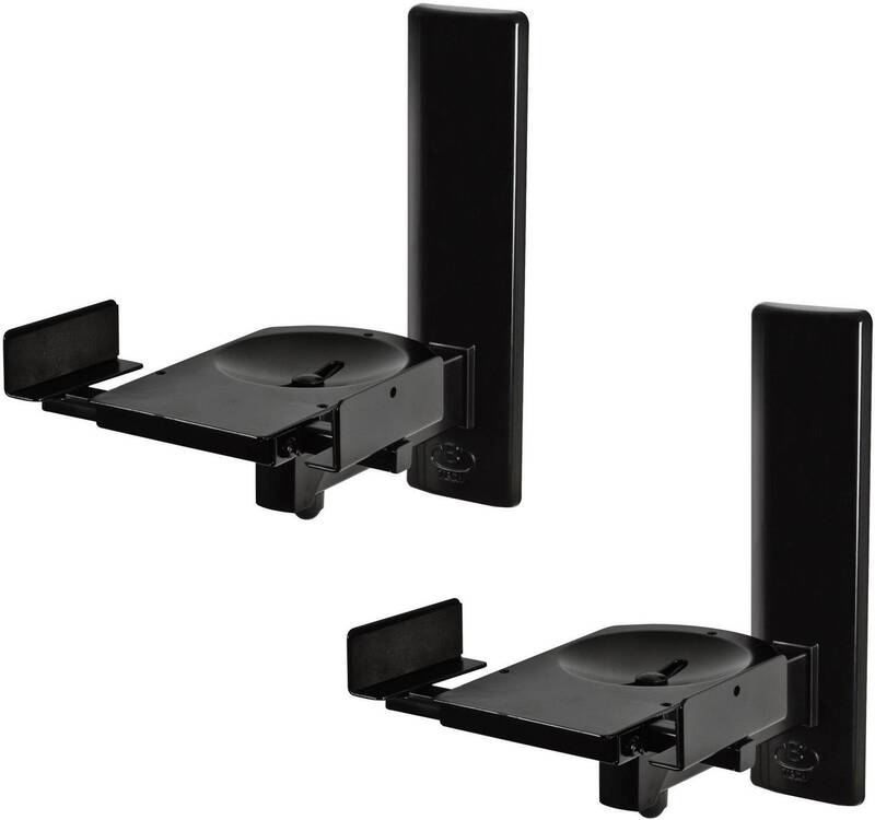 B-TECH BT77 Lautsprecher-Wandhalter schwarz neigbar schwenkbar max. 25 kg - 5019318047701
