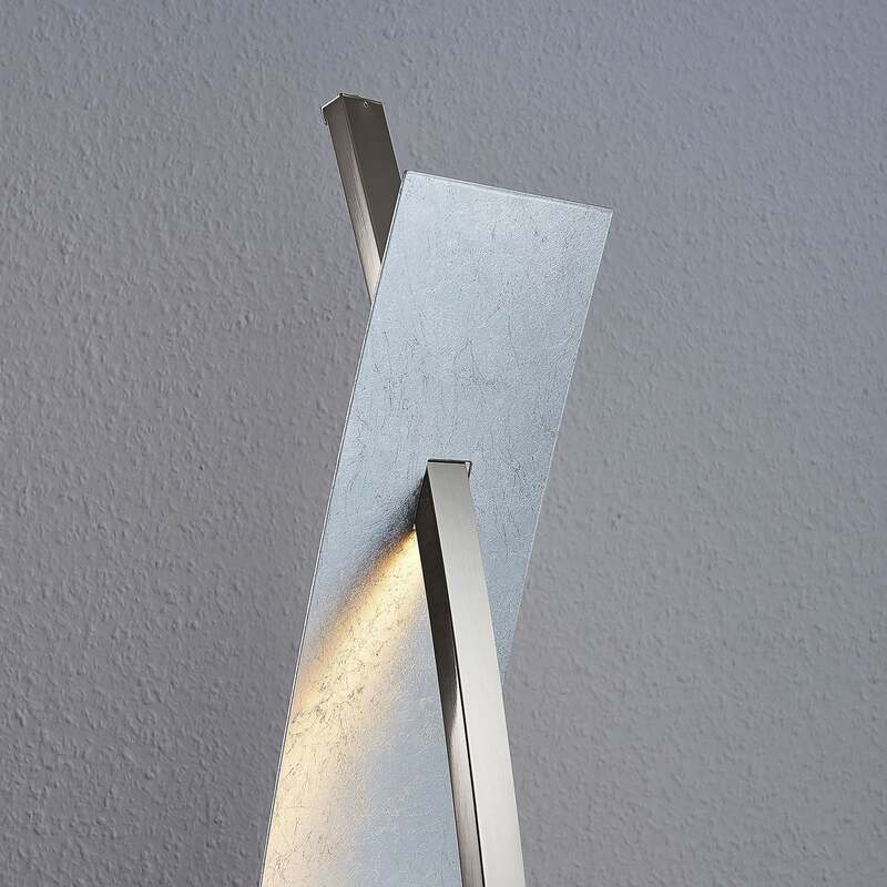 Lucande Stehleuchte dimmbar Marija LED Lampe silber 140cm elegante Leuchte - 4251096553642
