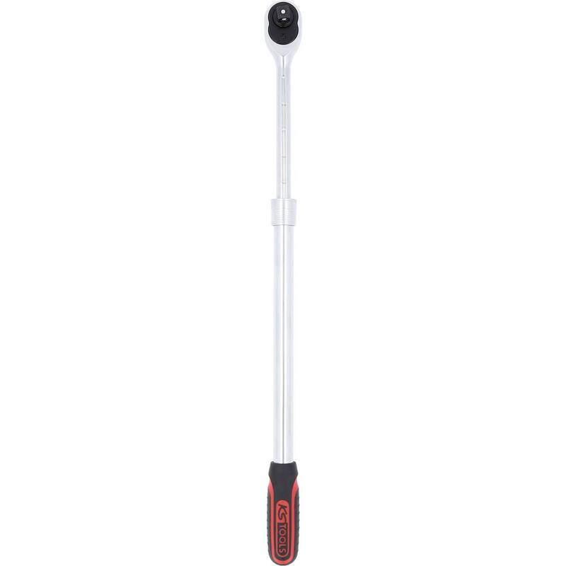 KS Tools Umschaltknarre 1/2" Ratsche 72 Zähne 600mm Chrom-Vanadium Stahl - 4042146909225
