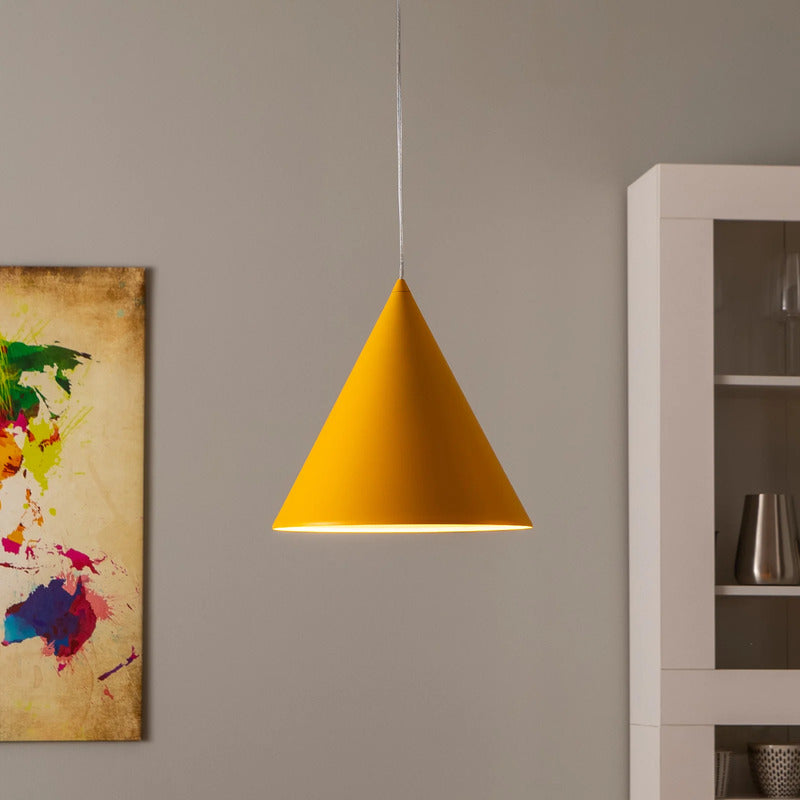 Hängeleuchte Cono Pendelleuchte dimmbar gelb matt Ø32cm Stahl E27 1-flammig - 5901780532819