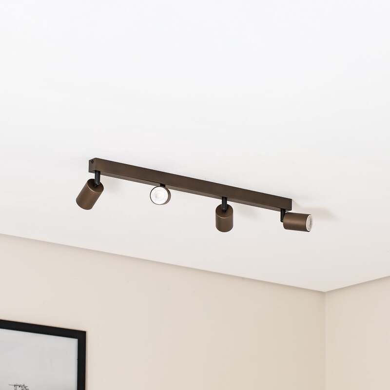 Deckenspot TK Lighting justierbar braun vierflammig 83 cm dimmbar GU10 - 5901780561826
