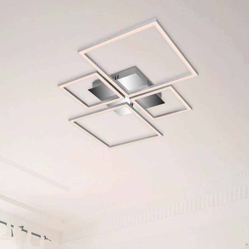 Briloner Deckenleuchte Frame LED Lampe dimmbar 4-flammig Aluminium 75x46,7cm - 4002707402381