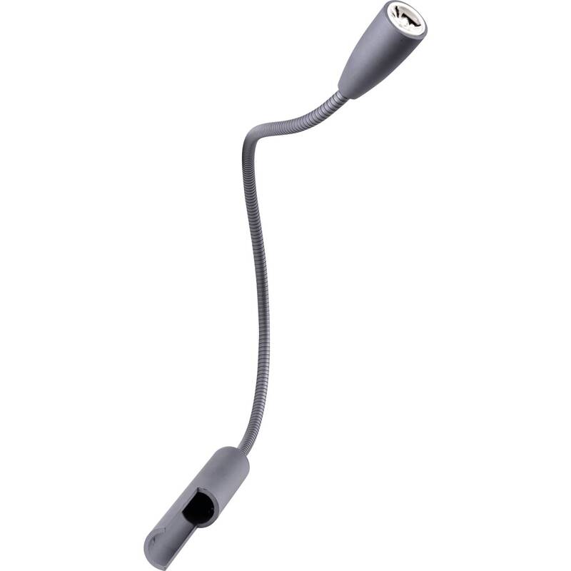 LED-Nachttischlampe BERTA 1.5W Warmweiß Flexarm Silber Heitronic 40cm - 4002940277456