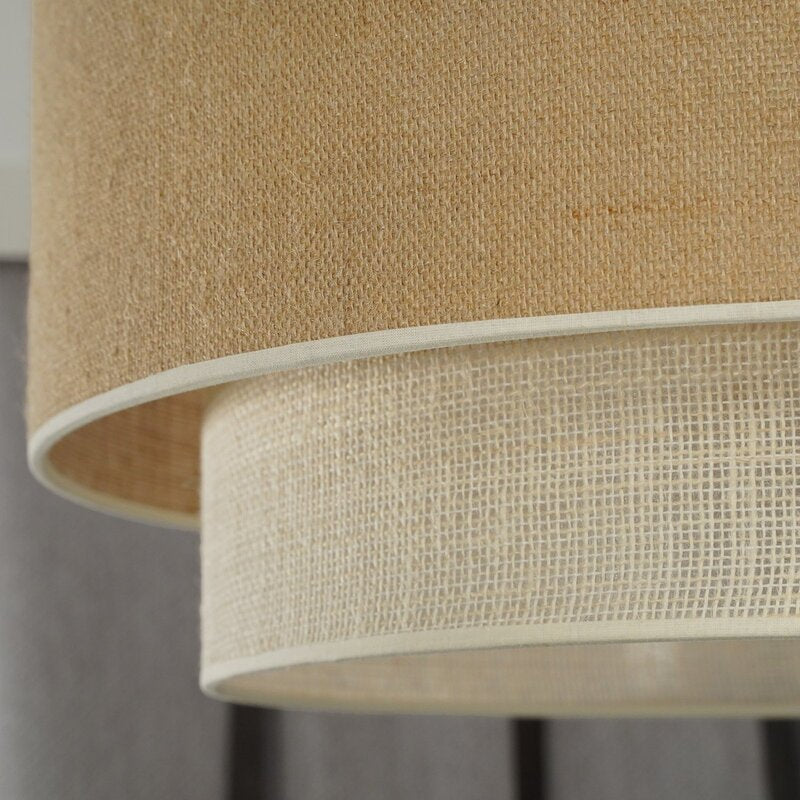 Euluna Deckenleuchte Boho Jute naturbraun weiß Ø 60 cm Deckenlampe Lampe Leuchte - 4251911789980
