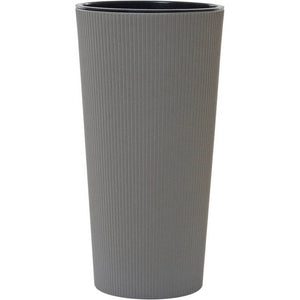 B-Ware Siena Garden Pflanzgefäß LOCON STRIPE Grau 57cm x 30cm Polypropylen Holzfasern