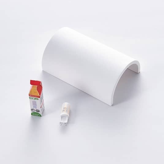 Lindby Colja Gipswandleuchte Wandleuchte Wandlampe Wandlicht Lampe weiß halbr219 - 4251096533637