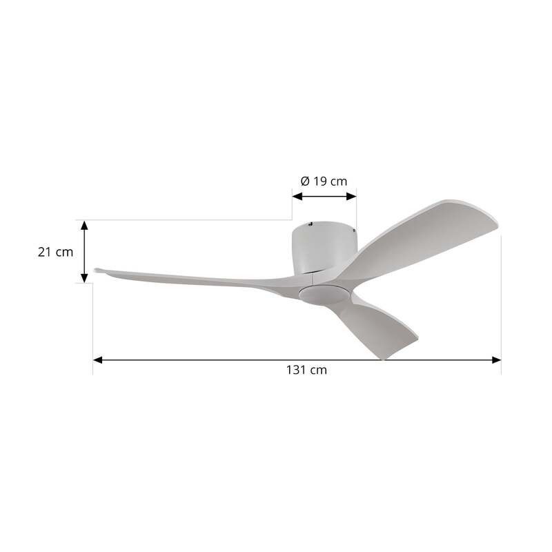 Deckenventilator Ventilator Lampe LED Smart Lucande Moneno weiß WLAN Tuya App - 4251911780055
