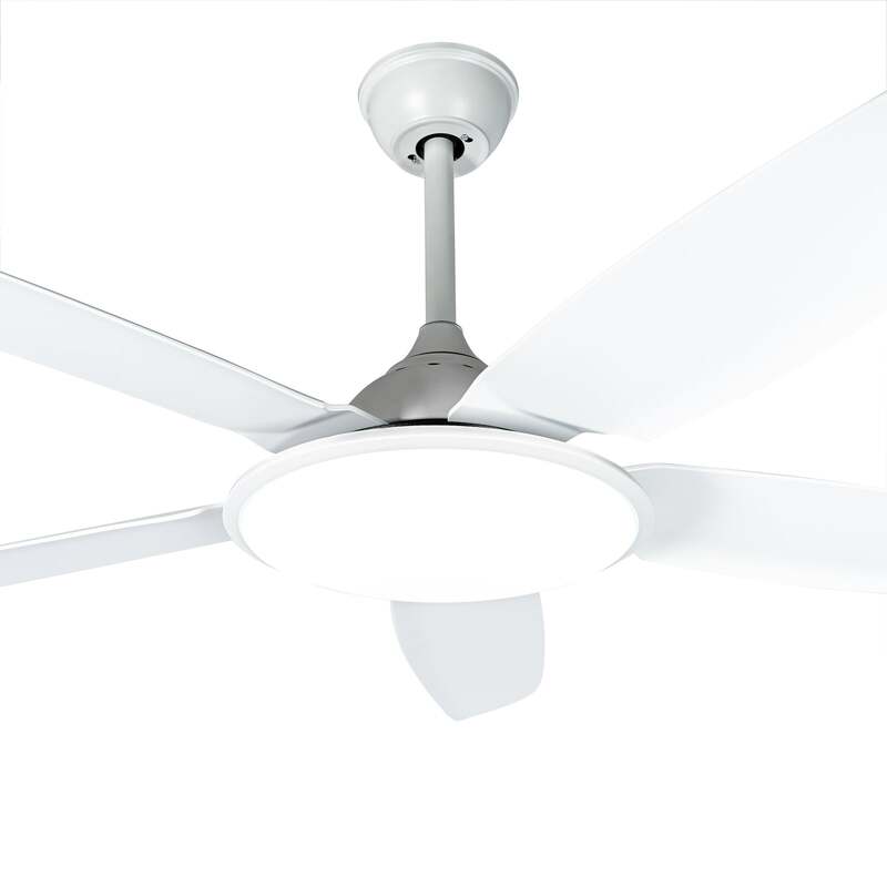 Lucande Deckenventilator Divian LED Ventilator CCT leise weiß matt 130cm 32W - 4251911746099