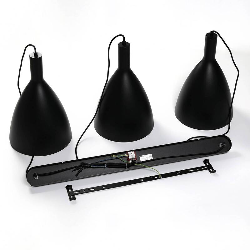 Arcchio Arthuria Hängeleuchte Pendelleuchte Deckenlampe Lampe 3-fl. schwarz E27 - 4251096577990