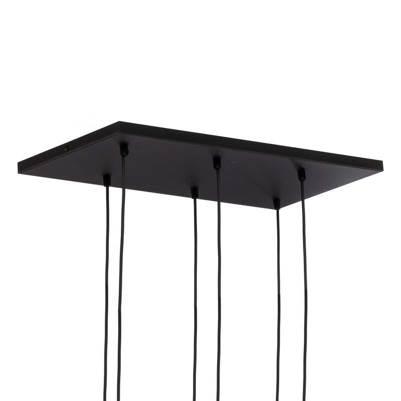 TK-Lighting Hängeleuchte Marco Green 6-flammig LED dimmbar schwarz gold 65x35cm - 5901780533281