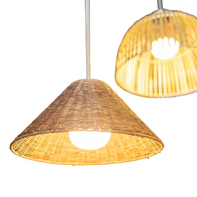 Newgarden Calobra LED-Pendellampe Akku Holz 18cm dimmbar IP54 Fernbedienung - 8435578501161